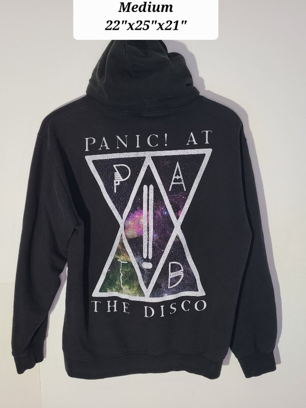 Panic! At The Disco AWDis Black Faded Medium 2-Sided Hoodie